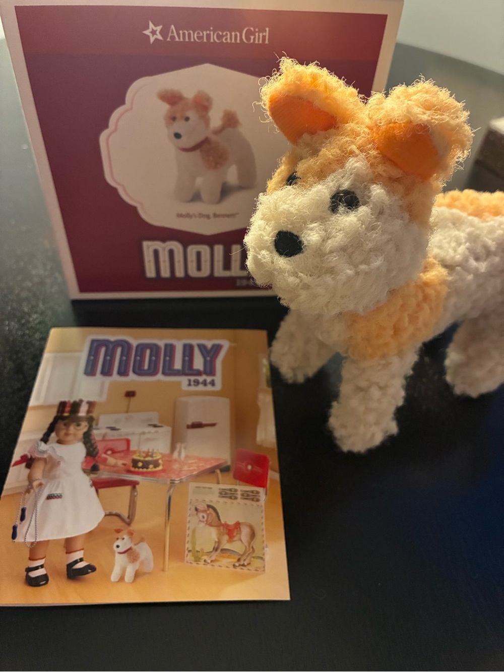American Girl Molly's Plush Dog - Cream & Orange Bennett